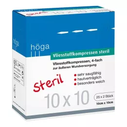 VLIESSTOFF-KOMPRESSEN steril 10x10 cm négyes, 25x2 db