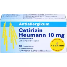 CETIRIZIN Heumann 10 mg film -bevonatú tabletták, 10 db