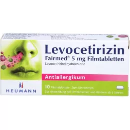 LEVOCETIRIZIN Fairmed 5 mg-os filmtabletta, 10 db