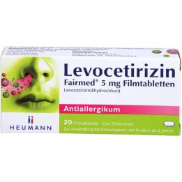 LEVOCETIRIZIN Fairmed 5 mg-os filmtabletta, 20 db