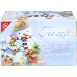 H&amp;S Tee Advent naptár Hóember szűrő táska, 24 db
