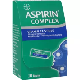 ASPIRIN Komplex granulátum botok 500 mg/30 mg Gran., 10 db