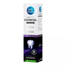 PERLWEISS Fehér &amp; faszén fogkrém, 75 ml