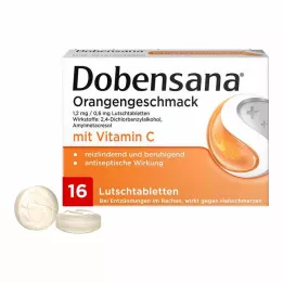DOBENSANA Narancs ízű 1,2 mg/0,6 mg pasztilla, 16 db
