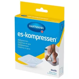 ES-KOMPRESSEN steril 7,5x7,5 cm 8 rétegű 17 menetes, 5X2 db