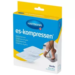 ES-KOMPRESSEN steril 10x10 cm 8 réteges 17 réteges, 5X2 db