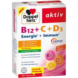 DOPPELHERZ B12+C+D3 Depot aktív tabletta, 100 db