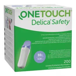 ONE TOUCH Delica Safety eldobható szúróeszköz 30 G, 200 db