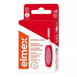 ELMEX Fogközkefék ISO 2-es méret 0,5 mm piros, 8 db