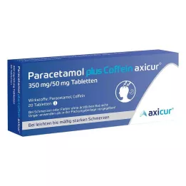 PARACETAMOL plus Caffeine axicur 350 mg/50 mg Tabl., 20 db