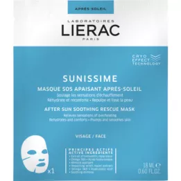 LIERAC Sunissime nyugtató napozás után SOS maszk, 1X18 ml