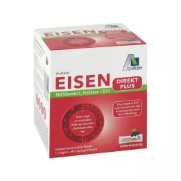 EISEN DIREKT plusz C-vitamin+Folsav+B12 por, 60 db