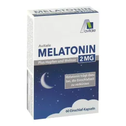 Melatonin 2 mg plusz komló és citromfű kapszula, 60 db