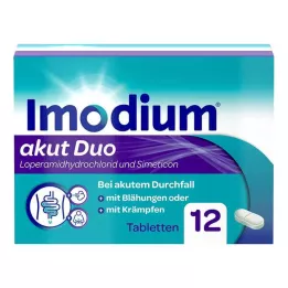 IMODIUM akut Duo 2 mg/125 mg tabletta, 12 db