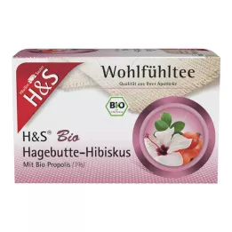 H&amp;S Organic csipkebogyó-hibiszkusz szűrőzsákok, 20X3,0 g