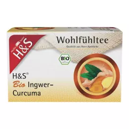H&amp;S Organikus gyömbér-kurkuma szűrőtasak, 20X1,25 g