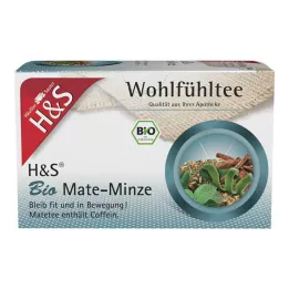H&amp;S Organic Mate menta szűrőtasak, 20X1,8 g