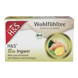 H&amp;S Organikus gyömbéres szűrőtasak, 20X2 g
