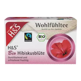 H&amp;S Organikus hibiszkuszvirág szűrőzsákok, 20X1,75 g