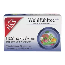 H&amp;S Cycle tea cinkkel és vitaminokkal szűrőtasak, 20X1,5 g