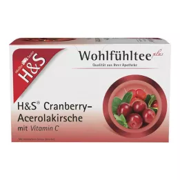 H&amp;S Áfonya-Acerola cseresznye C-vitaminnal Fbtl., 20X2,8 g