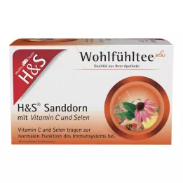 H&amp;S homoktövis C-vitaminnal és szelén szűrőzsákok, 20X2,5 g