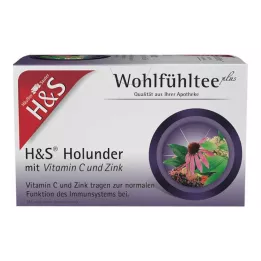 H&amp;S Bodza C-vitaminnal és cinkkel szűrőtasak, 20X2,5 g