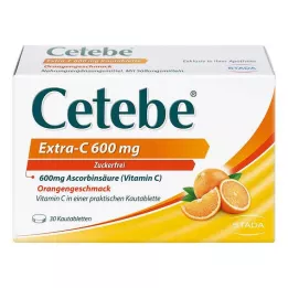 CETEBE Extra-C 600 mg-os rágótabletta, 30 db