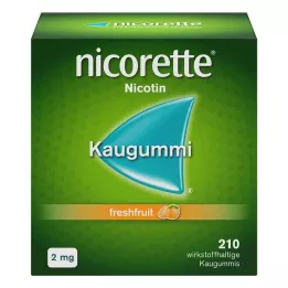 NICORETTE 2 mg frissgyümölcs rágógumi, 210 db
