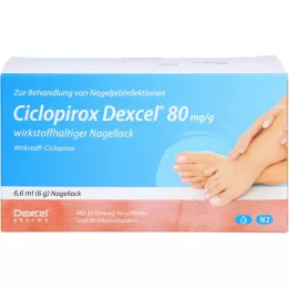 CICLOPIROX Dexcel 80 mg/g hatóanyagú körömlakk, 6,6 ml
