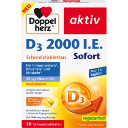 DOPPELHERZ D3 2000, azaz azonnal megolvasztott tabletták, 30 db