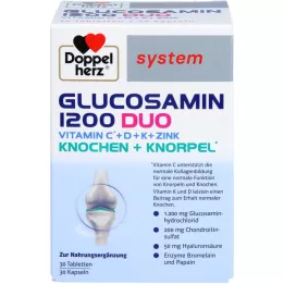 DOPPELHERZ Glukozamin 1200 Duo System Kombipacking, 60 db