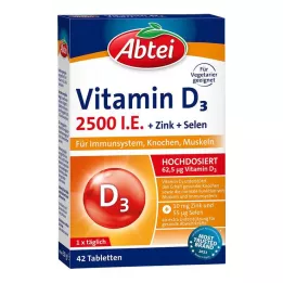 ABTEI D3-vitamin 2500 NE tabletta + cink + szelén, 42 db