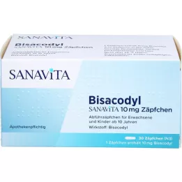 BISACODYL SANAVITA 10 mg-os kúpok, 30 db