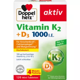 DOPPELHERZ K2+D3 -vitamin, azaz tabletták, 120 db