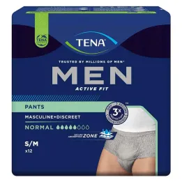 TENA® MEN ACTIVE FIT Nadrág Normál szürke S/M inkontinenciára, 12 db