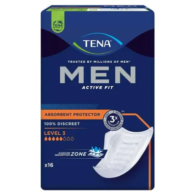 TENA® MEN ACTIVE FIT 3. szintű betétek inkontinencia kezelésére, 16 db