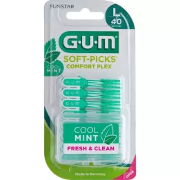 GUM Puha csákány Comfort Flex menta nagy, 40 db