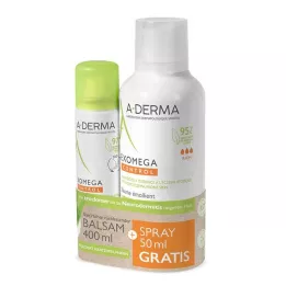 A-DERMA promo-kit EXOMEGA CONTROL Balsam+spray, 1 db