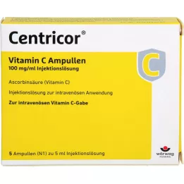 CENTRICOR C-vitamin ampullák 100 mg/ml injekciós oldat, 5X5 ml