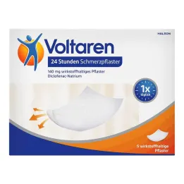 Voltaren 24 órás fájdalomcsillapító tapaszok diklofenákkal, 5 tapasz