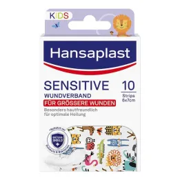 Hansaplast Kids gipszcsíkok érzékeny 6x7 cm, 10 db