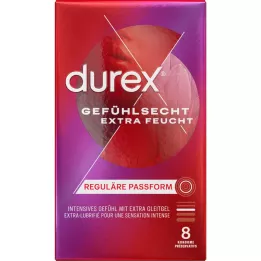 DUREX Igazi érzetű extra nedves óvszer, 8 db
