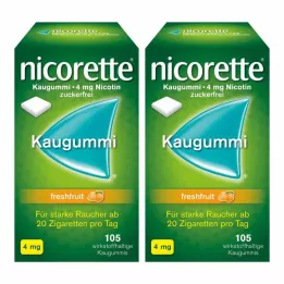 NICORETTE rágógumi 4 mg frissgyümölcs, 210 db
