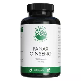 GREEN NATURALS Panax Ginseng nagy dózisú vegán kapszula, 180 db