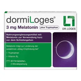 Dormiloges 3 mg melatonin plusz triptofán filmtabletta, 60 db