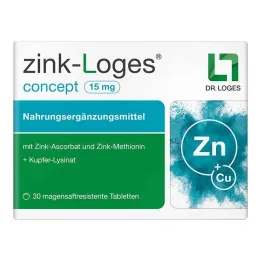 Zinc-Loges concept 15 mg gyomornedv-ellenálló tabletta, 30 db