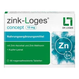 Zinc-Loges concept 15 mg bélben oldódó rezisztens tabletta, 90 db