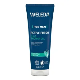 Weleda for Men Active Fresh 3 az 1-ben tusfürdő, 200 ml