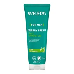 Weleda for Men Energy Fresh 3 az 1-ben tusfürdő, 200 ml